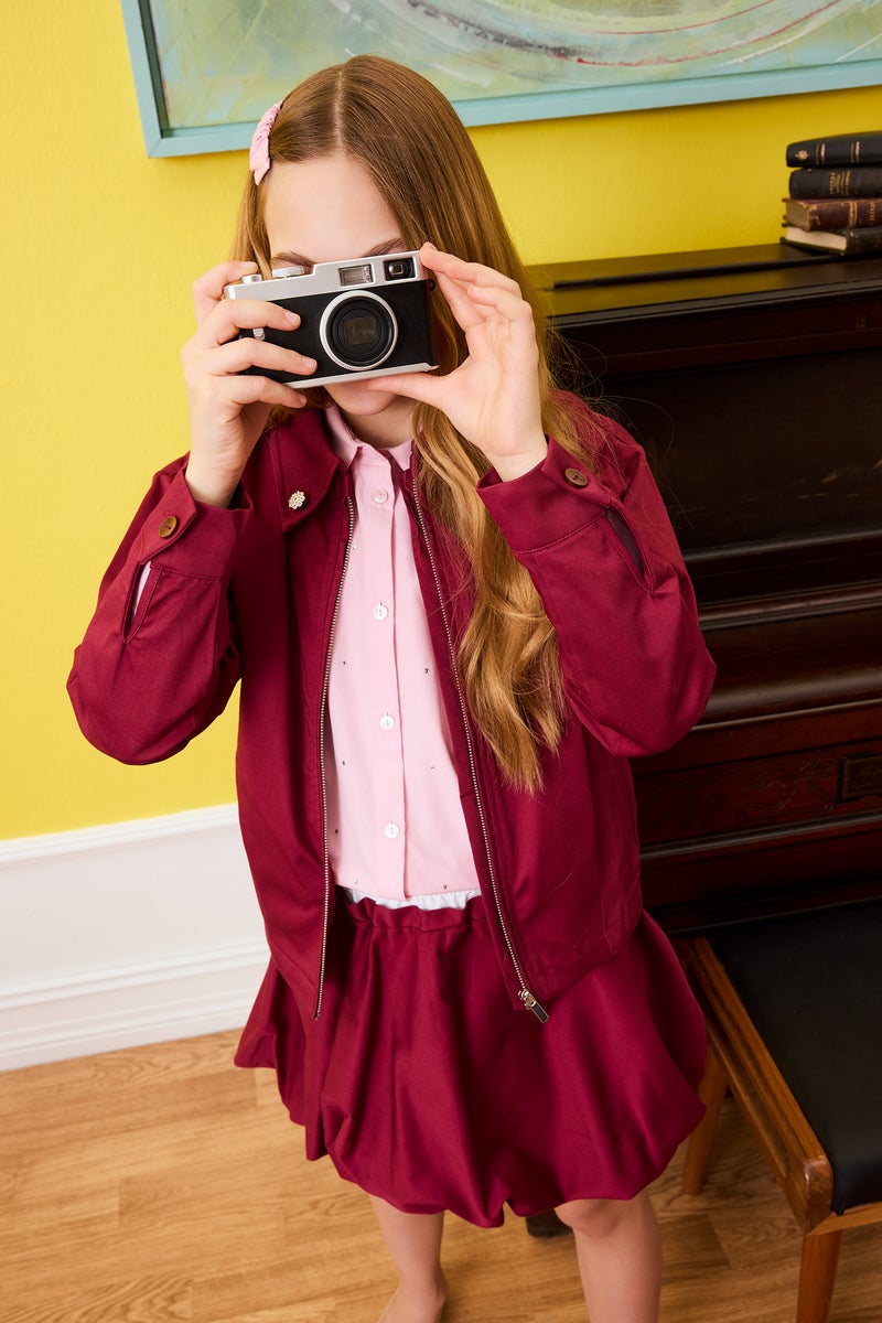 DeFacto Red Girl Girl Twill Jacket Casual - Image 1