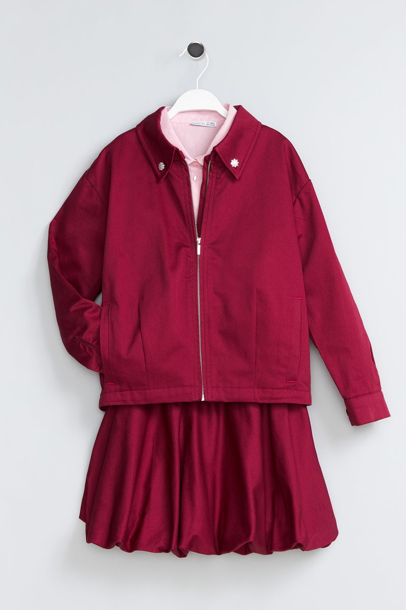 DeFacto Red Girl Girl Twill Jacket Casual - Image 4