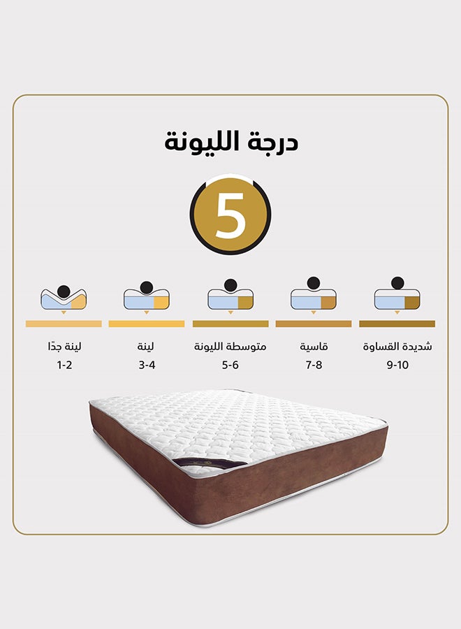 إن - هاوس أرينا | مرتبة سرير متعددة الطبقات 12 طبقة ارتفاع 24 سم قياس كينج - 160x200 سم - بيج وأبيض - Image 4