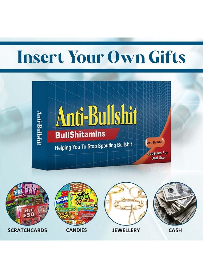 BestaFiesta - Prank Pill Box Funny Gifts For Men - Gag Christmas Gifts Funny - Prank Gift - Gag Gift Idea For Adults - Adult Gifts - Presents For Men Empty Prank Gift Box Fill It With Candy (Anti-Bs) - Image 1