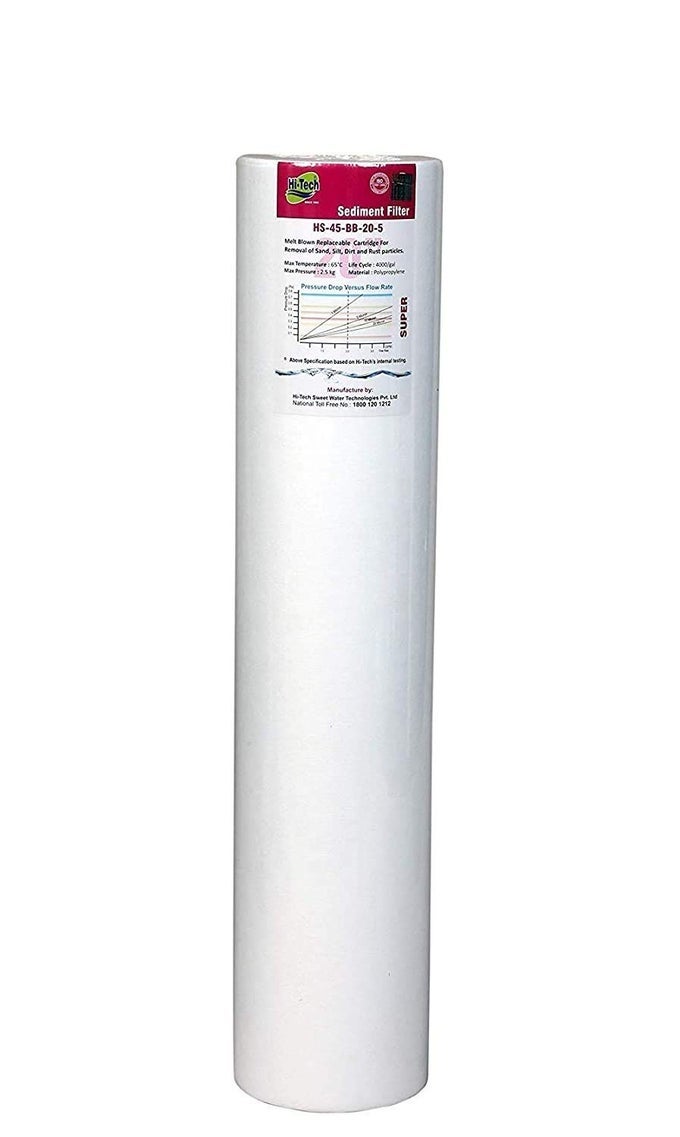 SEDIMENT FILTER FOR INDUSTRIAL RO 20 INCH 4 DIA 5 MICRON REPLACEMENT CARTRIDGE - 1 PCS