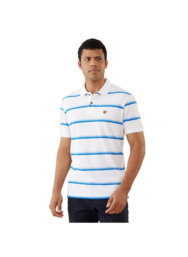 fahrenheit Fahrenheit Striped Polo T-shirt with Short Sleeves