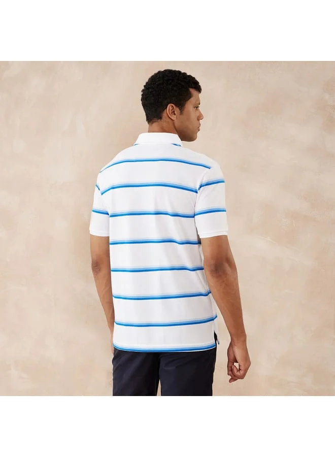 fahrenheit Fahrenheit Striped Polo T-shirt with Short Sleeves