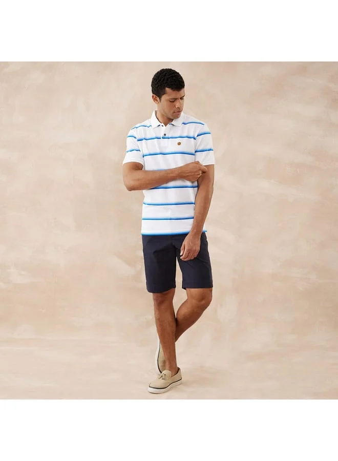 fahrenheit Fahrenheit Striped Polo T-shirt with Short Sleeves