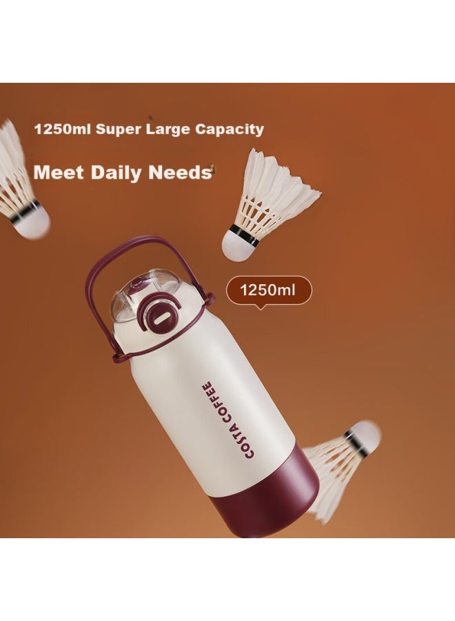 JD.com Jd Jingzao كوب معزول قدر قهوة سعة كبيرة زجاجة ماء للرجال والنساء 1.25l - Image 4