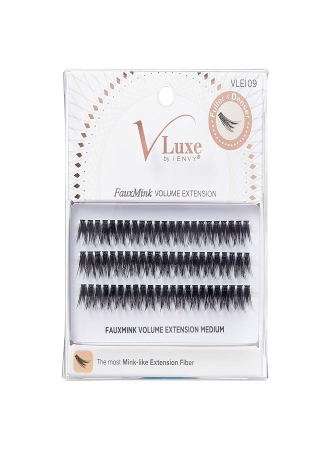iEnvy i•ENVY Faux Mink Volume Extension Cluster Lash Medium, Mink-Like Extension Fiber, Seamless DIY Application - Image 1