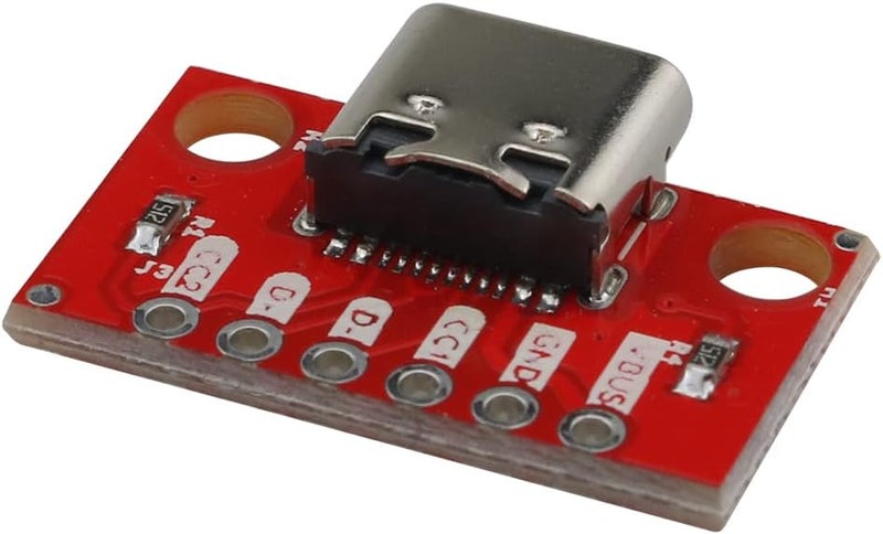 klarako 5Sets USB Type C Breakout Serial Basic Breakout Female Connector 16P PCB Converter Board Type PCB Converter Board, Red - Image 4