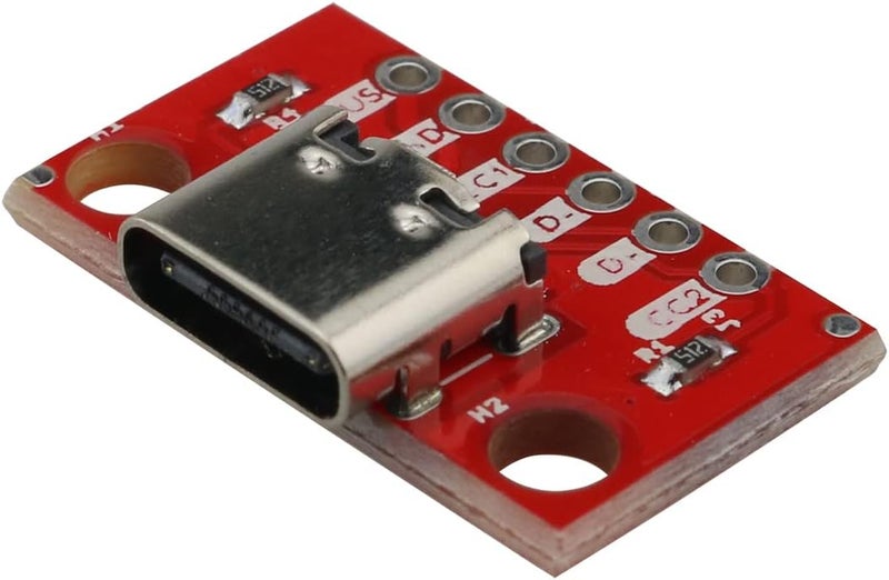 klarako 5Sets USB Type C Breakout Serial Basic Breakout Female Connector 16P PCB Converter Board Type PCB Converter Board, Red - Image 3