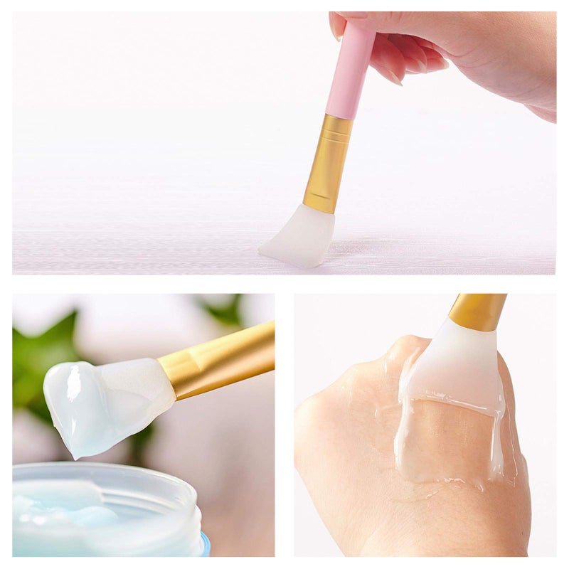 Cuttte 4pcs Silicone Face Mask Applicators, Flexible Facial Mud Masks Applicator, Hairless Moisturizers Tools, Soft Facial Brushes for Mud, Clay, Charcoal - Image 3