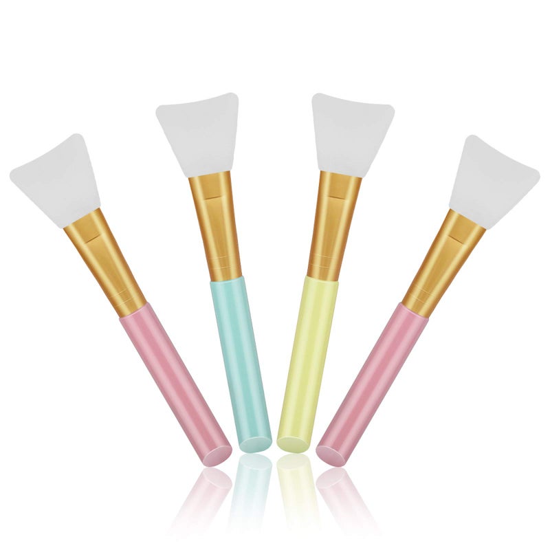 Cuttte 4pcs Silicone Face Mask Applicators, Flexible Facial Mud Masks Applicator, Hairless Moisturizers Tools, Soft Facial Brushes for Mud, Clay, Charcoal - Image 1