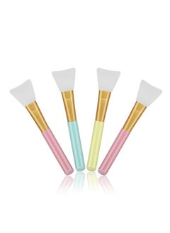 Cuttte Cuttte 4pcs Silicone Face Mask Brushes, Flexible Facial Mud Mask Applicator Brush, Hairless Moisturizers Applicator Tools, Soft Face Mask Applicator for Mud, Clay, Charcoal Mixed Mask White  - Image 1