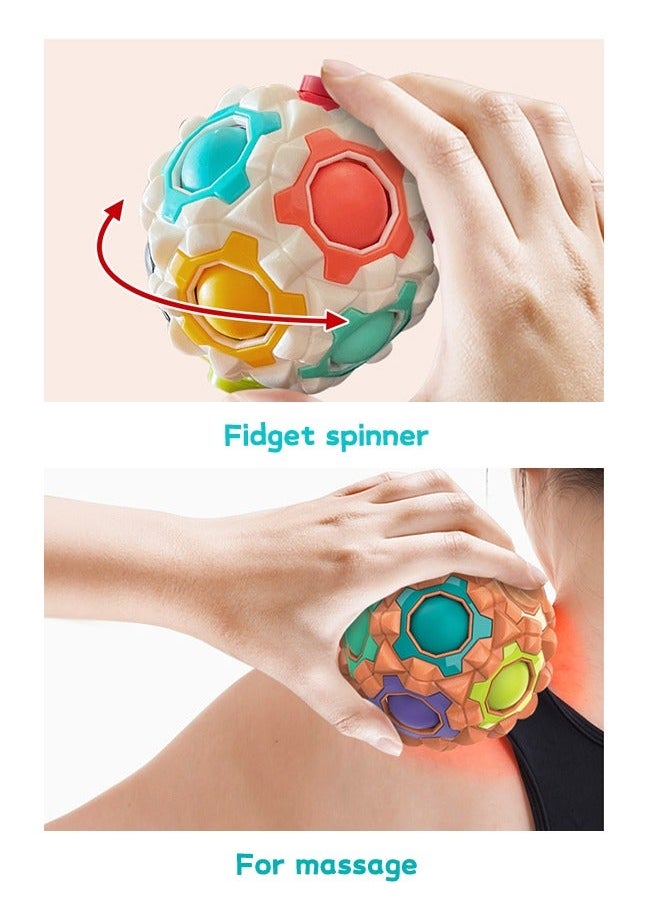 GROIC - Fingertip Top Decompression Toy,3D Push Bubble Pop Sensory Toy, Hand Held Roller Massage Toys, It Ball Fidget Toys with lights, Intelligence Development - Image 1