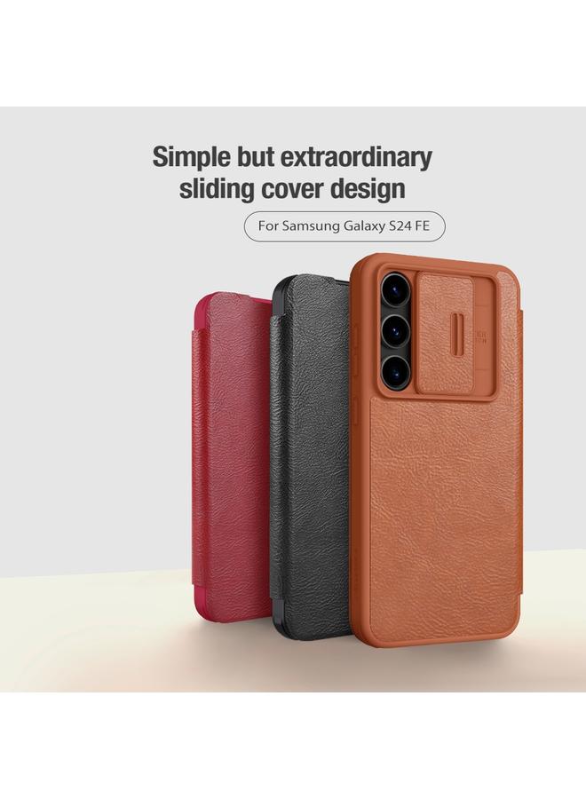 Nillkin Case For Samsung Galaxy S24 FE 5G QIN Series Pro Sliding Camera Cover Design Leather Phone Case - Image 4