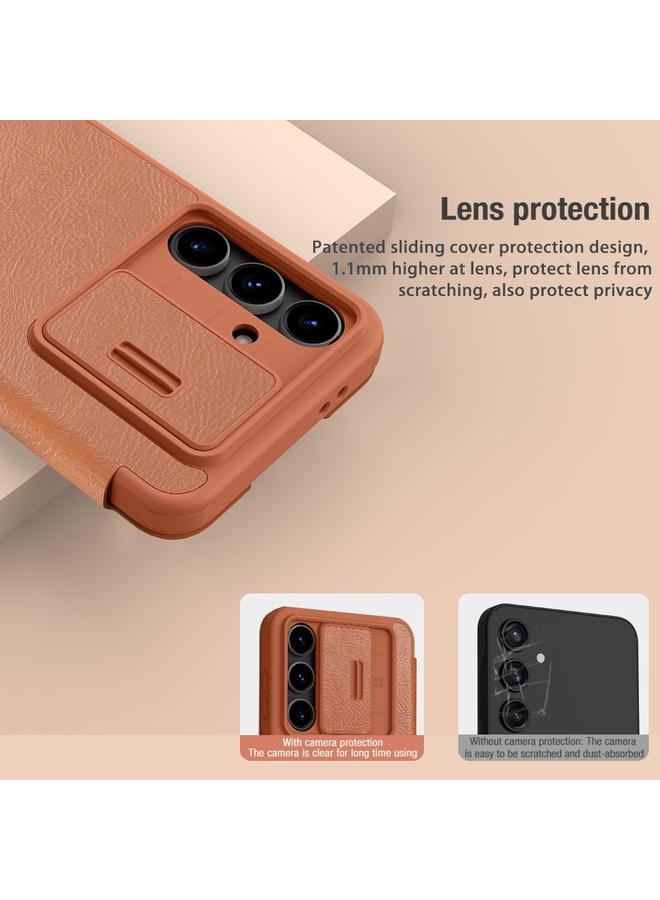 Nillkin Case For Samsung Galaxy S24 FE 5G QIN Series Pro Sliding Camera Cover Design Leather Phone Case - Image 5