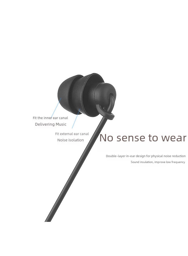 Short-term Unilateral Earphone Silicone In-ear Type Wheat-free 3.5 Round Neck Clip Type Bluetooth Audio Receiver MP3 Universal-Color:90cm Unilateral Headphone Line White  - Image 2