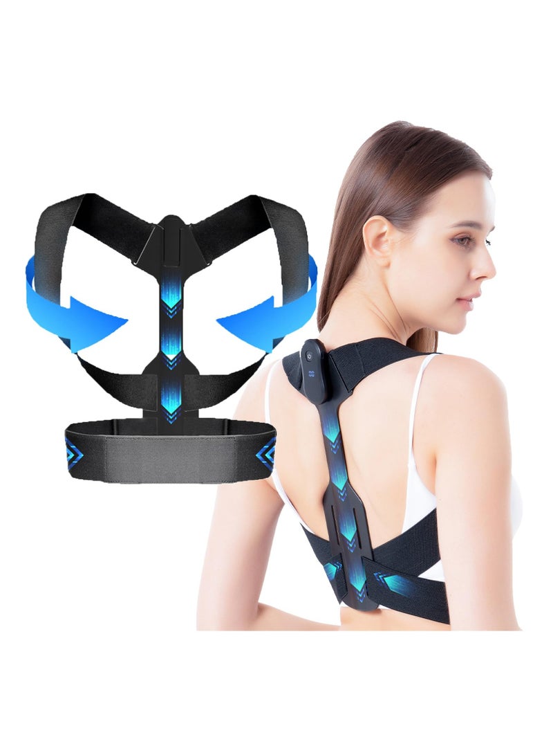 Posture Corrector for Men Women Teenagers Students, Vibration intelligent Reminder Back Brace Adjustable Detachable Back Straightener (LCD Style) - Image 1
