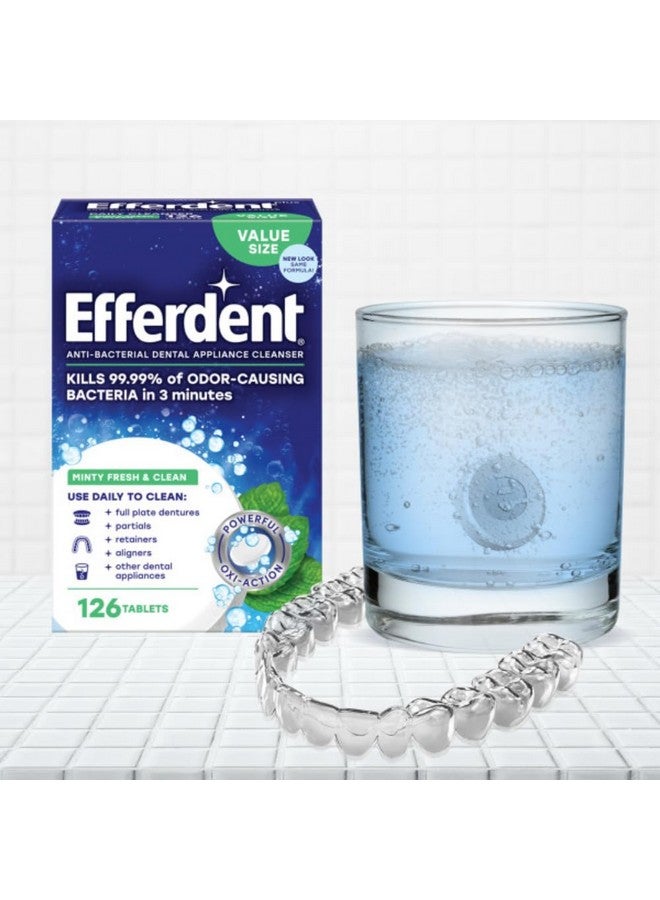 Efferdent Efferdent Retainer Cleaning Tablets, Denture Cleaning Tablets for Dental Appliances, Minty Fresh & Clean, 44 Count, (Pack of 1) - Image 5