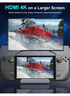 Arabest محطة إرساء تلفزيون مع إيثرنت 1000 ميجابايت لـ Valve Steam Deck و ASUS ROG Ally، حامل محوري 6 في 1 من T Tersely مع منفذ HDMI بدقة 4K@60Hz، 3 منافذ USB 3.0، منفذ USB-C للشحن PD لـ Steam Deck/ROG Ally Dock  - Image 5