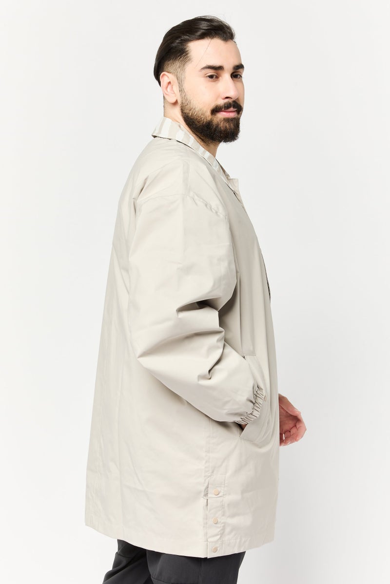 adidas Originals Men Sportswear Fit Long Sleeves Outdoor Jacket, Beige  - Image 2