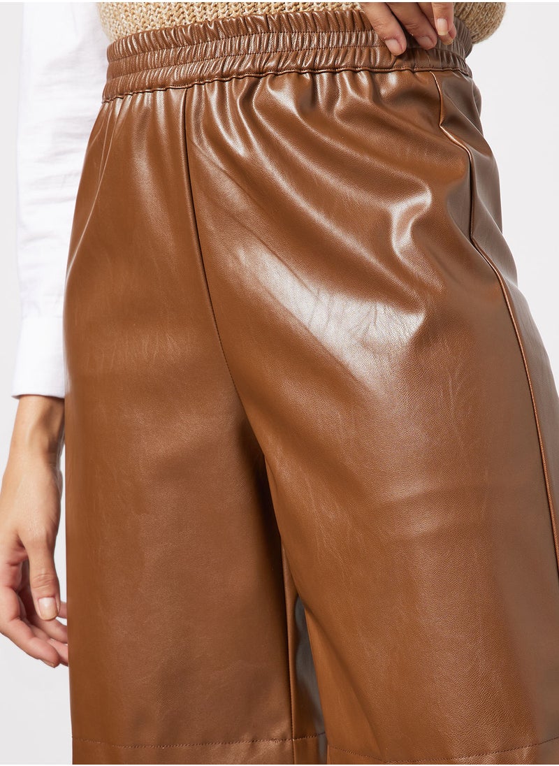VERO MODA - Faux Leather Shorts - Image 1