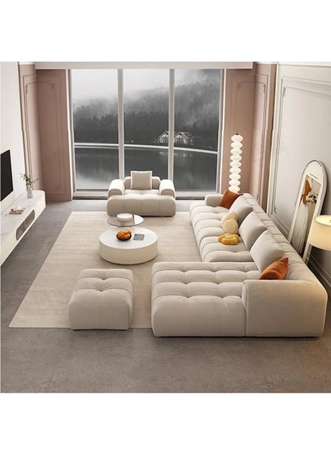 Living Room Sofa Set with Ottoman, Couch and Sectionals, Multiple Seating Options (Left Bed)