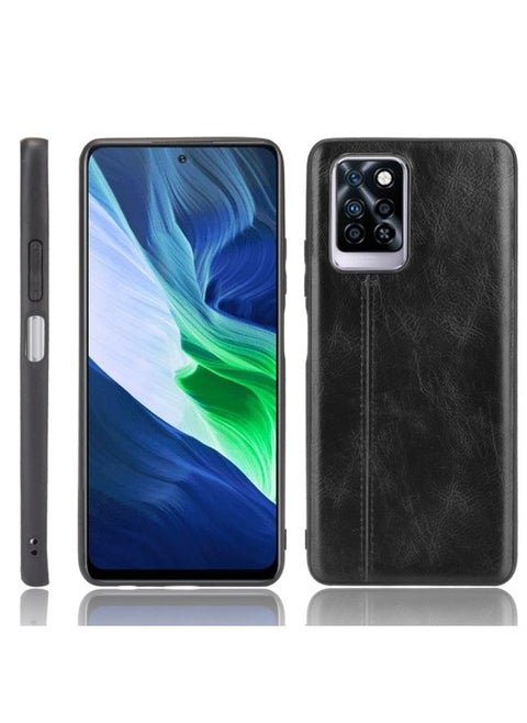 Case Cover For For Infinix Note 10 Pro / X695 Sewing Cow Pattern Skin Phone Case(Black)