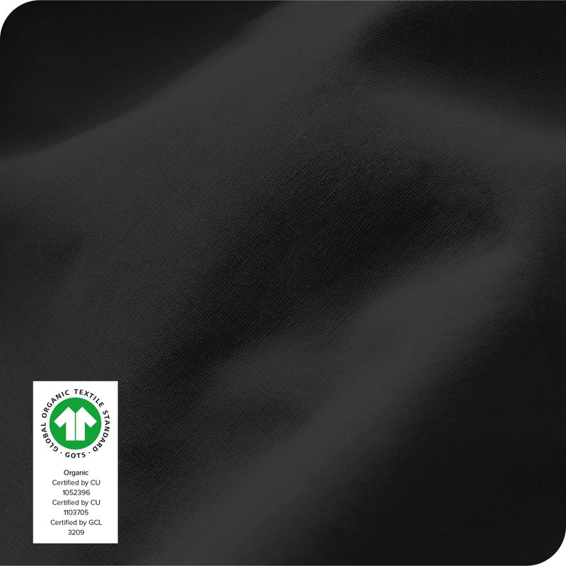 Bare Home Bare Home 100% Organic Cotton Twin XL Fitted Bottom Sheet - Crisp Percale Weave - Lightweight & Breathable - Deep Pocket Fitted Sheet (Twin XL  Black)  - Image 4