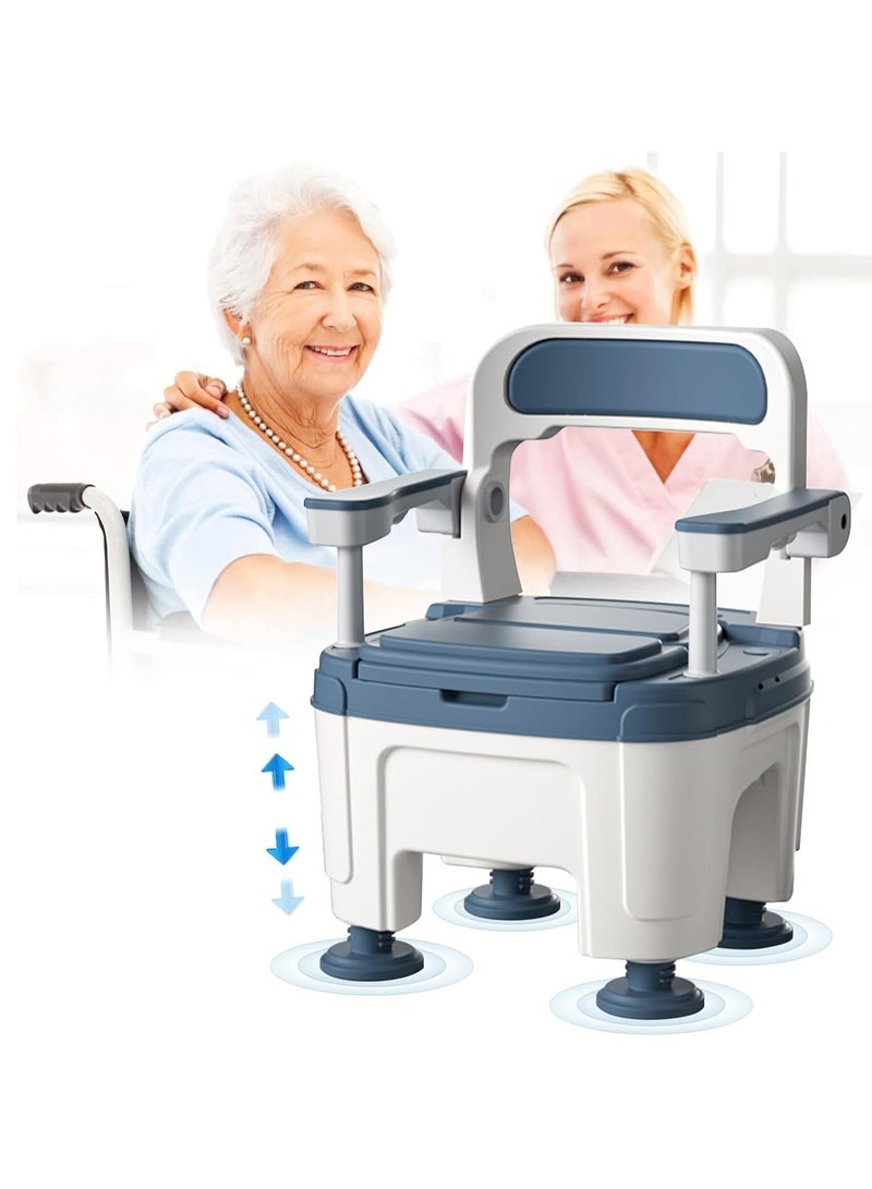 DubaiGallery Portable Toilet Chair, Bedside Commode Toilet Chair, Adult Potty Chair, Mobile Toilet Stool for Disabled - Image 1
