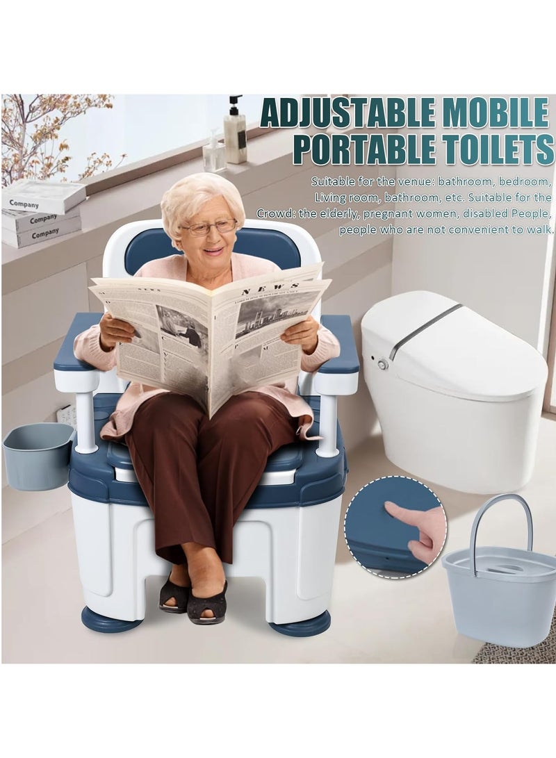 DubaiGallery Portable Toilet Chair, Bedside Commode Toilet Chair, Adult Potty Chair, Mobile Toilet Stool for Disabled - Image 4