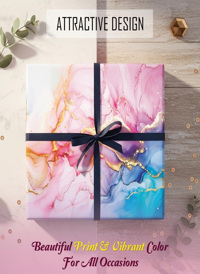 KOSY Gift Wrapping Paper Sheets Pack of 25 Multicolor Glossy Finish 46x70 cm Decorative Gift Wrapper for Birthday Wedding Anniversary Festivals Art Craft Premium Wrapping Paper for Gift Packing - Image 2