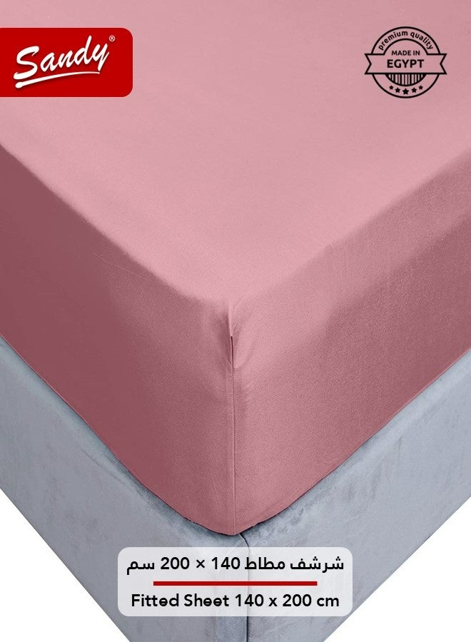 Sandy Premium Hotel Quality Flat Sheet, Fitted Sheet and Pillow Cases, Bed Sheet 4 Pieces Set, Soft & Breathable and Cooling, Full Size (205 x 243 cm & 140 x 200 +30 cm), Rosy - Image 5
