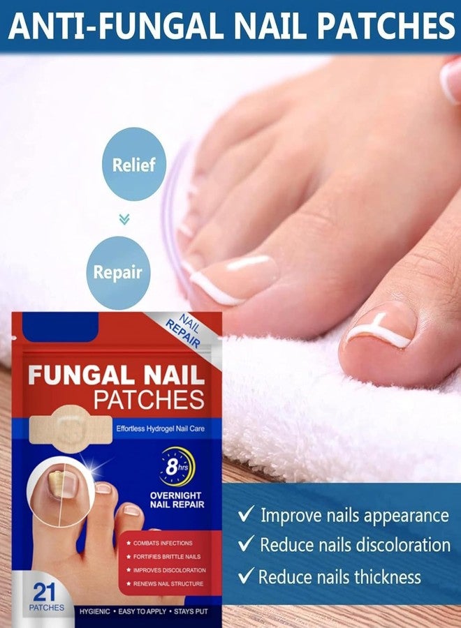 SIMESTICH 21 Pcs Nail Care Support Patches for Overnight Use | Easy Apply Nail Revitalizing Strips for Damaged Looking Nails | Comfortable, Discreet & Mess Free Nail Care Solution - Image 4