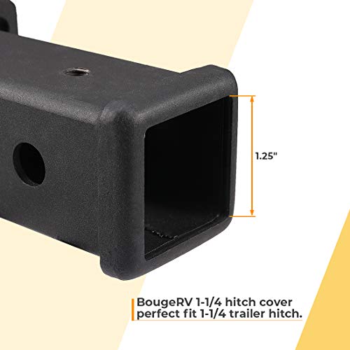 BougeRV 1 1/4 Inch (1.25 Inch) Trailer Hitch Cover Plug Insert Rubber Hitch Plug Fits 1.25 Inch Receivers for Subaru Jeep - Image 3