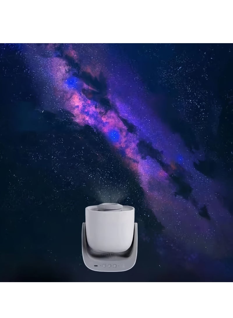 Star Projector Lamp, High Definition Starry Galaxy Light Projector, Planetarium Projector With Usb Charging, Durable Nebula Night Light, (White, Second Generation Console Plus Six Selected Astrolabe )  - Image 4