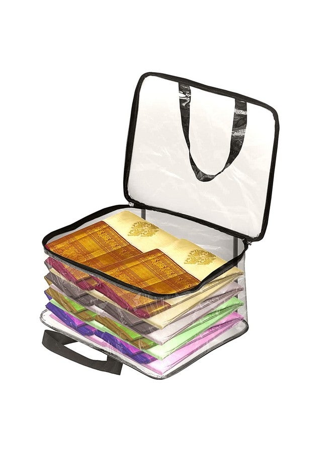 HOLLIO Transparent Pvc Storage Bag for Saree Covers,Clothes, Lehenga, Blankets, Bedsheets, Toys, Docs | Wardrobe Organizer | Clear Storage Box Bag (6, Transparent) - Image 4