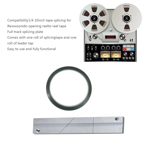 Geekteches Splicing Block Kit, Tape Splicing Set Aluminum Studio Grade for 1/4 Inch Open Reel Tape Media for Revoxsonido 1/4 10 Inch Open Reel Tapes Media - Image 4
