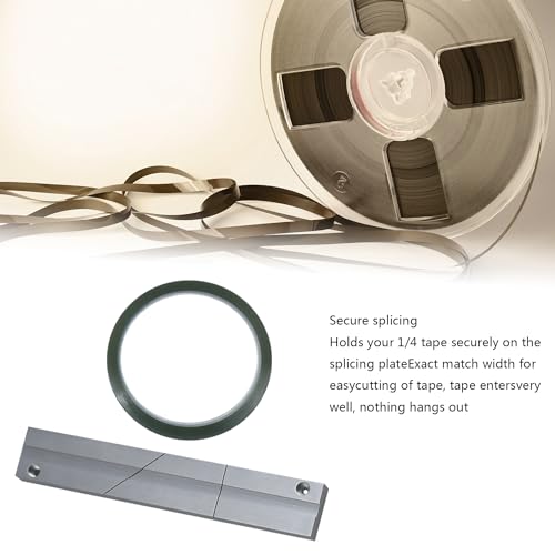 Geekteches Splicing Block Kit, Tape Splicing Set Aluminum Studio Grade for 1/4 Inch Open Reel Tape Media for Revoxsonido 1/4 10 Inch Open Reel Tapes Media - Image 2