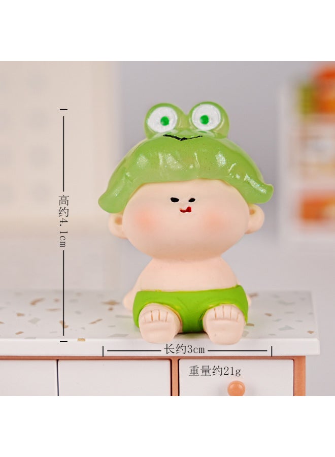 [shake Tone To Touch Jiugongge] Luminous Meng Wa Li Sichao Plays Doll Creative Resin Sitting Posture Ornaments Blind Box