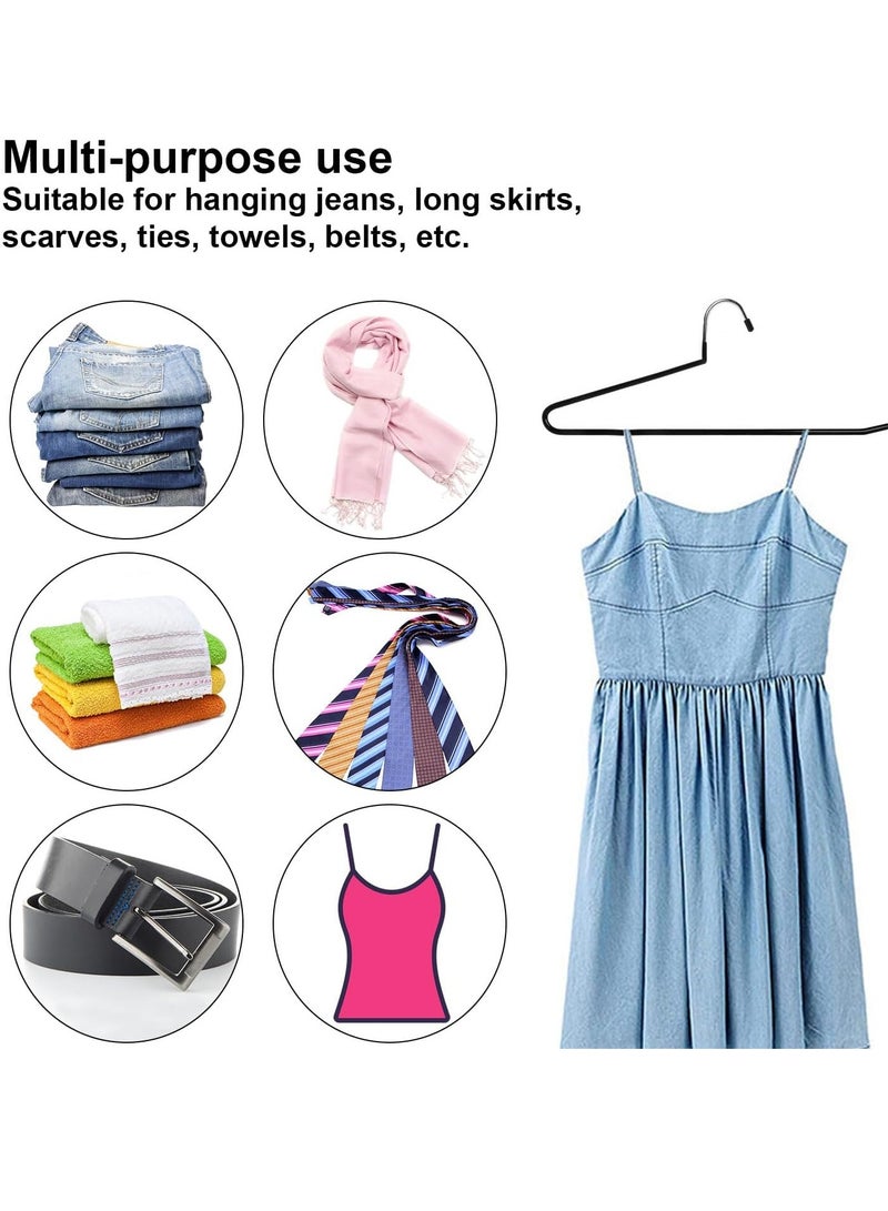 Trouser Hangers Clothes Hangers 30 Pack Open-Ended Metal Pants Hangers Non Slip Trousers Slack Hangers Organizers for Pants,Jeans, Slacks, Blanket,Scarf - Image 2
