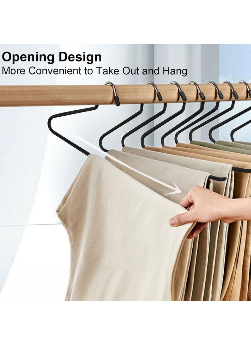 Trouser Hangers Clothes Hangers 30 Pack Open-Ended Metal Pants Hangers Non Slip Trousers Slack Hangers Organizers for Pants,Jeans, Slacks, Blanket,Scarf - Image 3