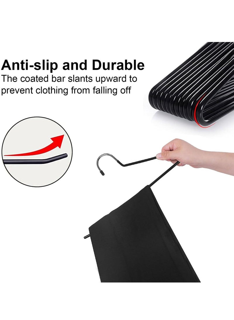 Trouser Hangers Clothes Hangers 30 Pack Open-Ended Metal Pants Hangers Non Slip Trousers Slack Hangers Organizers for Pants,Jeans, Slacks, Blanket,Scarf - Image 4