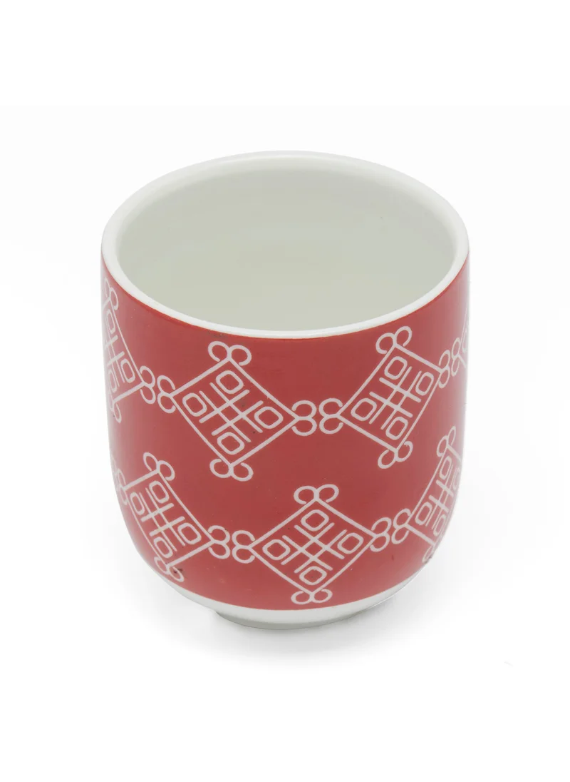 Simply Kitchen Floral Mm Folk Rangoli Ceramic Cup
