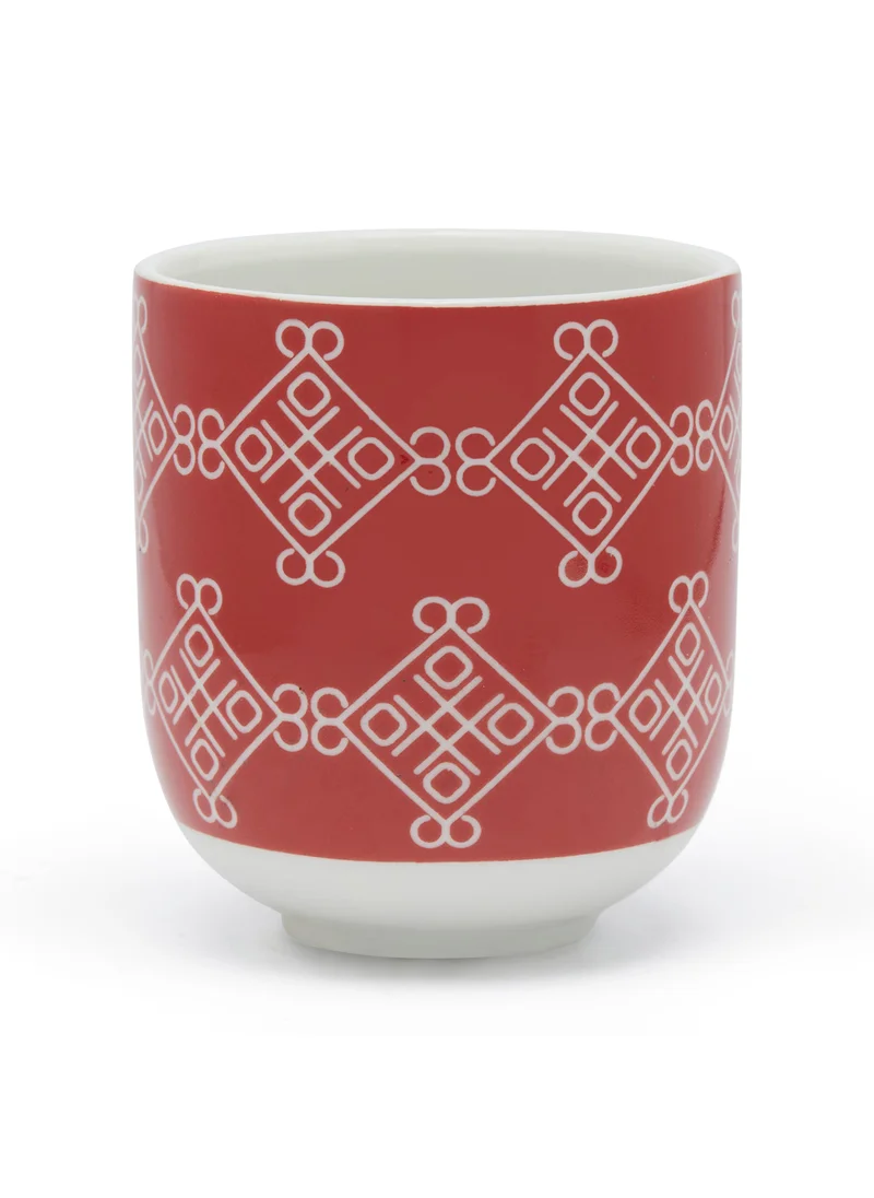 Simply Kitchen Floral Mm Folk Rangoli Ceramic Cup