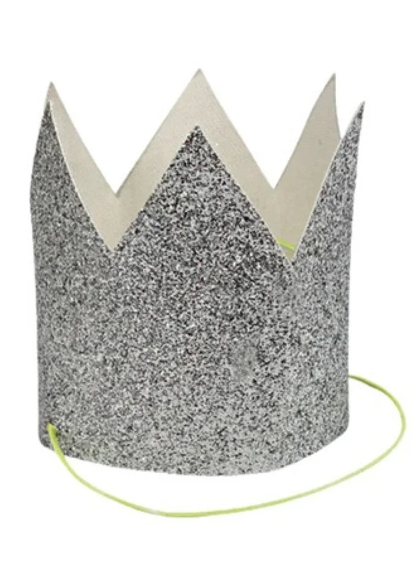 ميري ميري Mini Silver Glittered Crowns