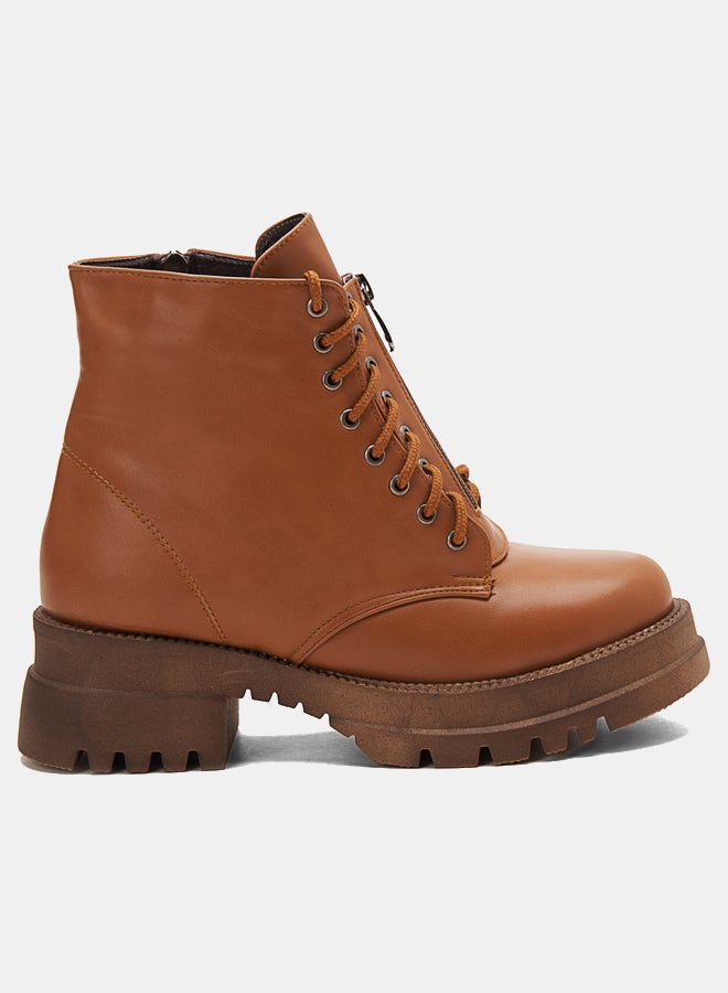 TGS Zip Up Laced Combat Boots  - Image 2