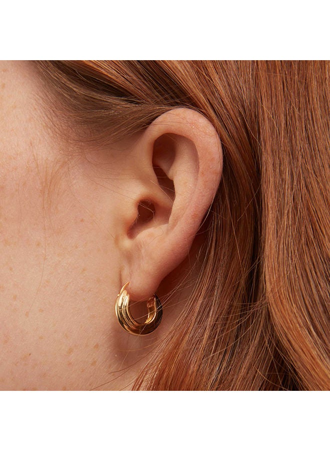 ORELIA LONDON Domed Ridge Hoops - Image 3