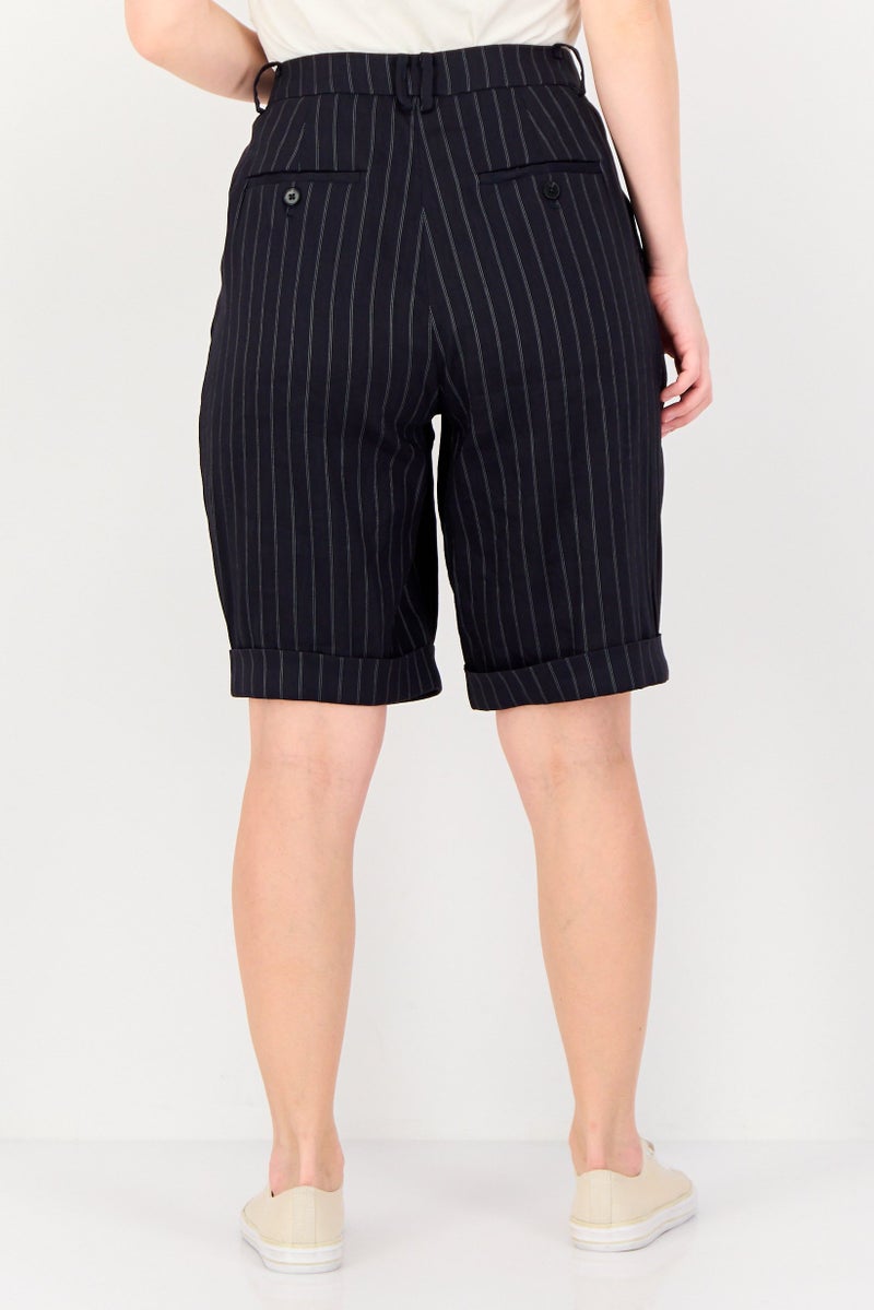 SELECTED شورتات أساسية بخطوط دقيقة للنساء، متعددة الألوان - Image 3