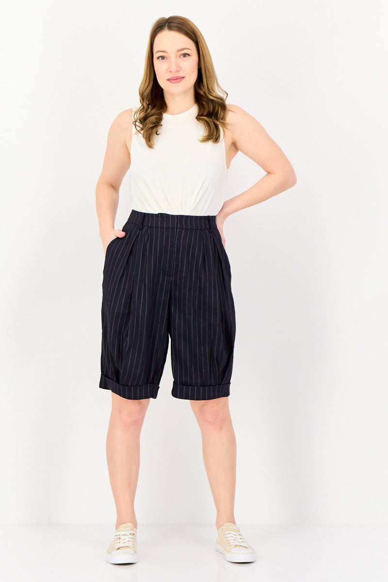 SELECTED شورتات أساسية بخطوط دقيقة للنساء، متعددة الألوان - Image 4