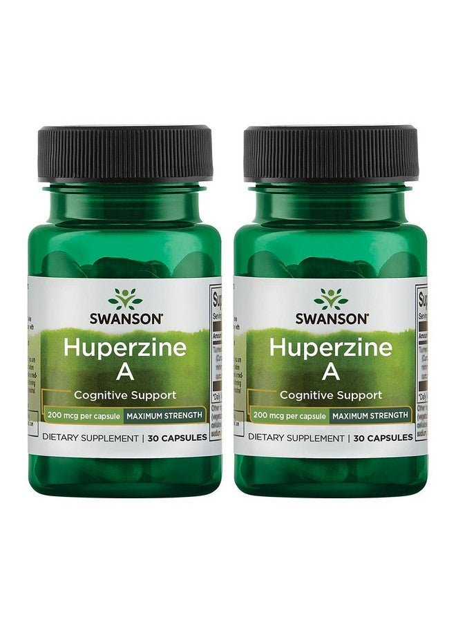 Swanson Maximum-Strength Huperzine A 200 mcg 30 Capsules (2 Pack) - Image 1