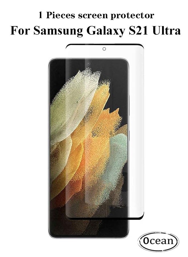 أوشن سامسونج غالاكسي S21 الترا حامي الشاشة ، 9H الزجاج الصلب ، 3D منحني قناع - Image 1